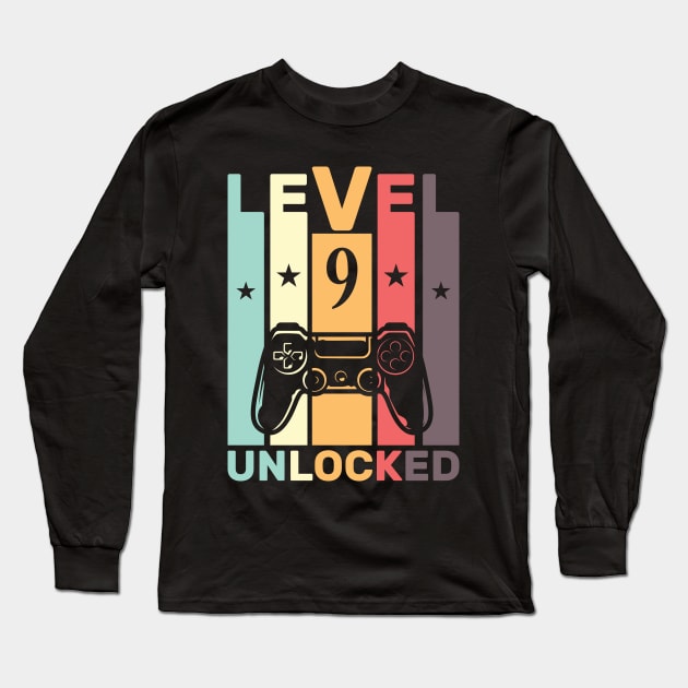 Level 9 unlocked Long Sleeve T-Shirt by Monosshop